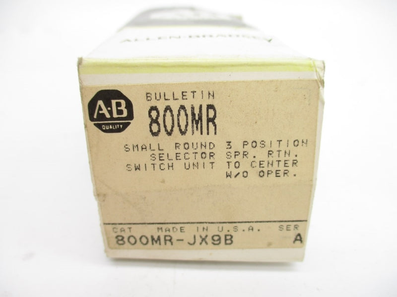 ALLEN BRADLEY 800MR-JX9B SER. A (BK/YL) NSMP