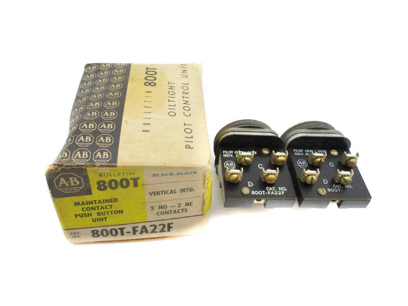 ALLEN BRADLEY 800T-FA22F 600VAC (BK/YL) NSMP