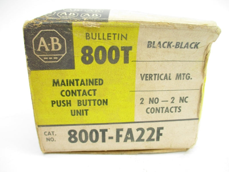 ALLEN BRADLEY 800T-FA22F 600VAC (BK/YL) NSMP