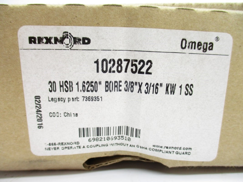 REXNORD 7369351 10287522 30HSB 1.6250" NSMP