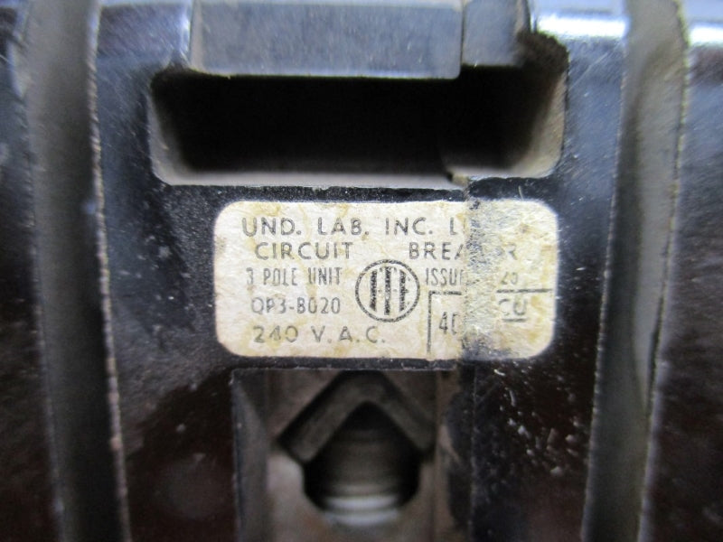 ITE QP3-B020 240VAC 20A UNMP