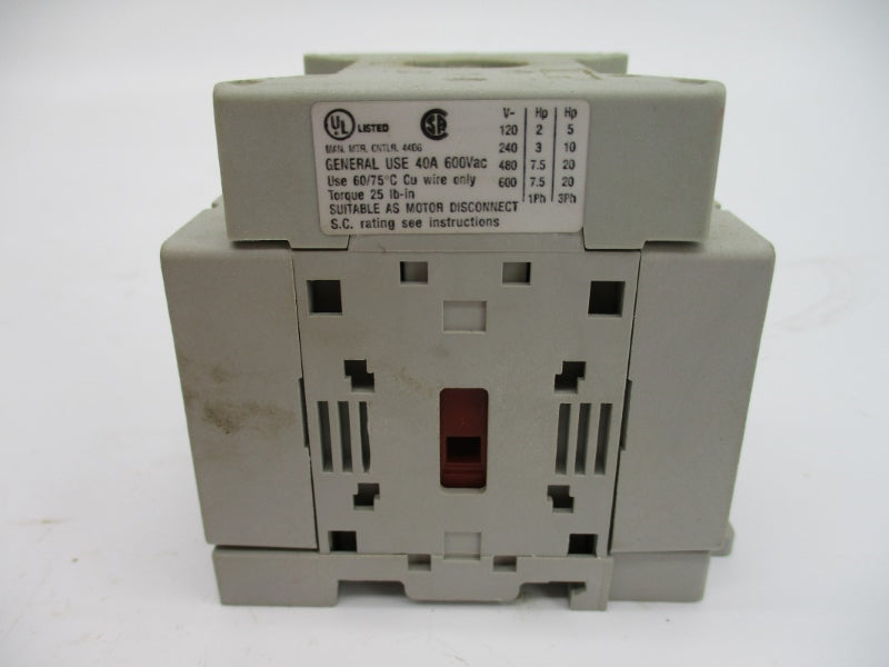 ALLEN BRADLEY 194E-E40-1753-6N SER. B 690V 50A (BR/WH) (AS PICTURED) NSMP