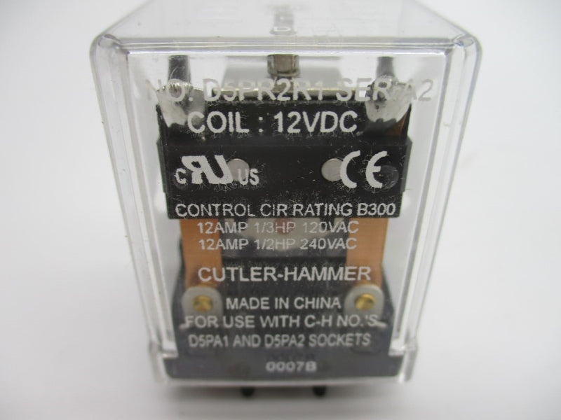 CUTLER HAMMER D5PR2R1 SER. A2 12VDC 12A NSMP