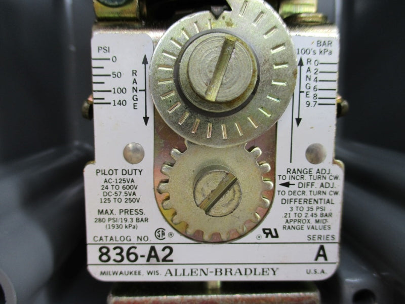 ALLEN BRADLEY 836-A2J SER. A 600V 280PSI NSNP