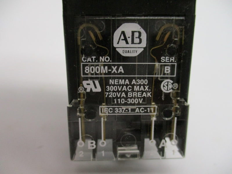 ALLEN BRADLEY 800MR-JH2B SER. A 300VAC NSNP