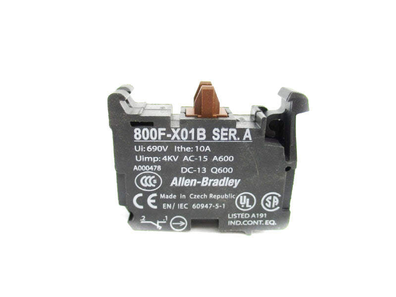 ALLEN BRADLEY 800F-X01B SER. A 690V 10A NSNP
