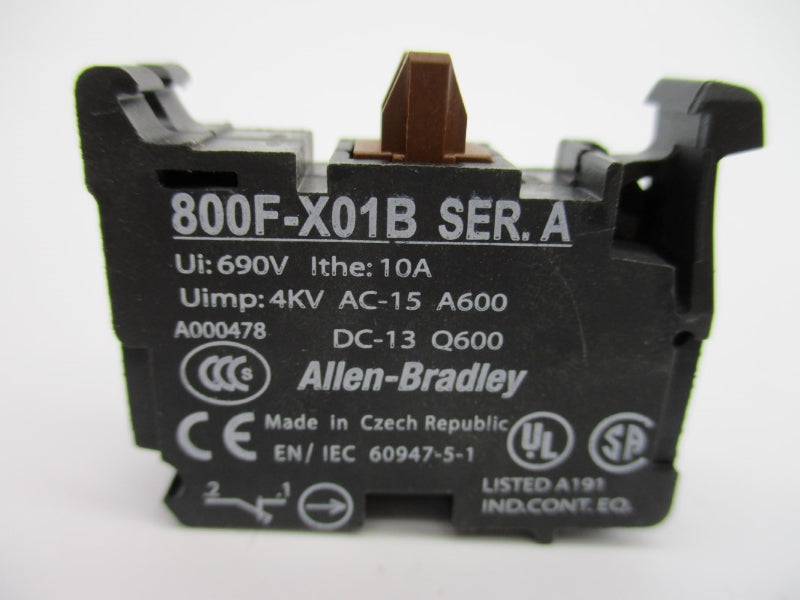 ALLEN BRADLEY 800F-X01B SER. A 690V 10A NSNP