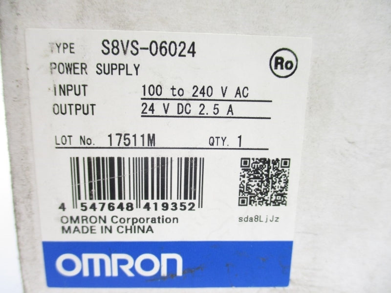 OMRON S8VS-06024 100-240VAC 2.5A NSMP