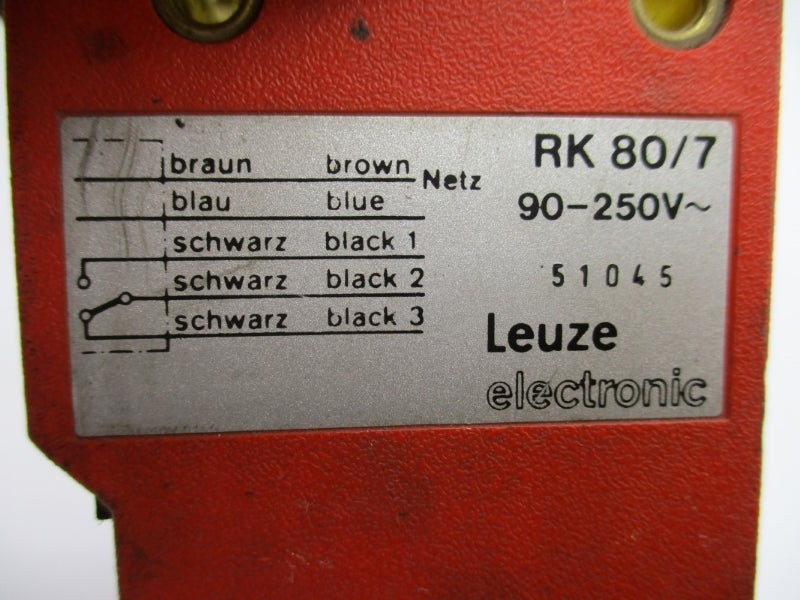 LEUZE ELECTRONIC RK80/7 90-250V (AS PICTURED) UNMP