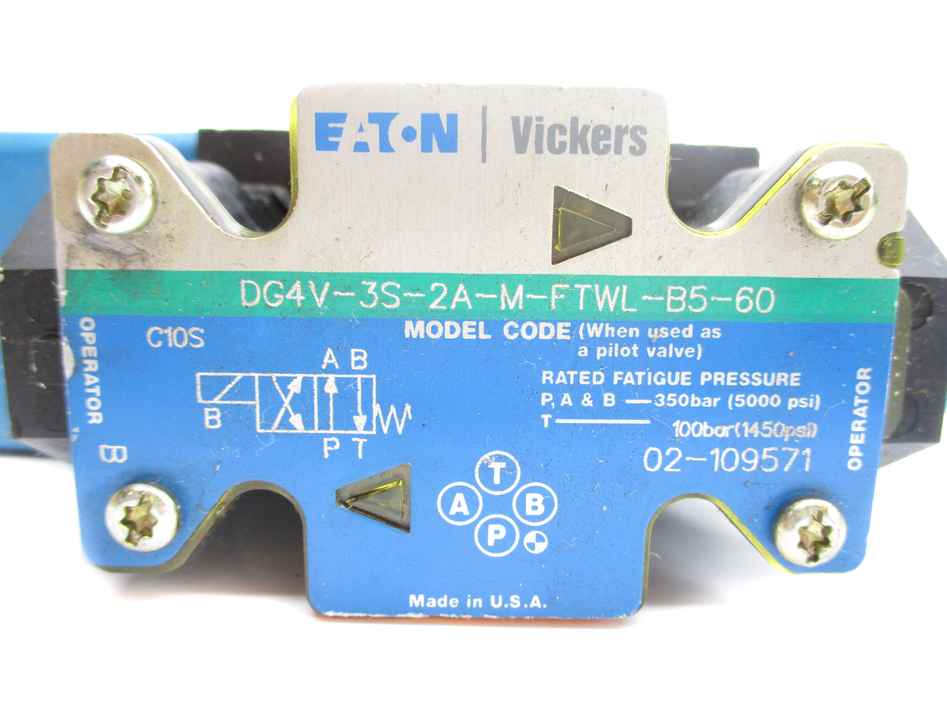 EATON DG4V3S2AMFTWLB560 02-109571 5000PSI 120V .46A NSNP