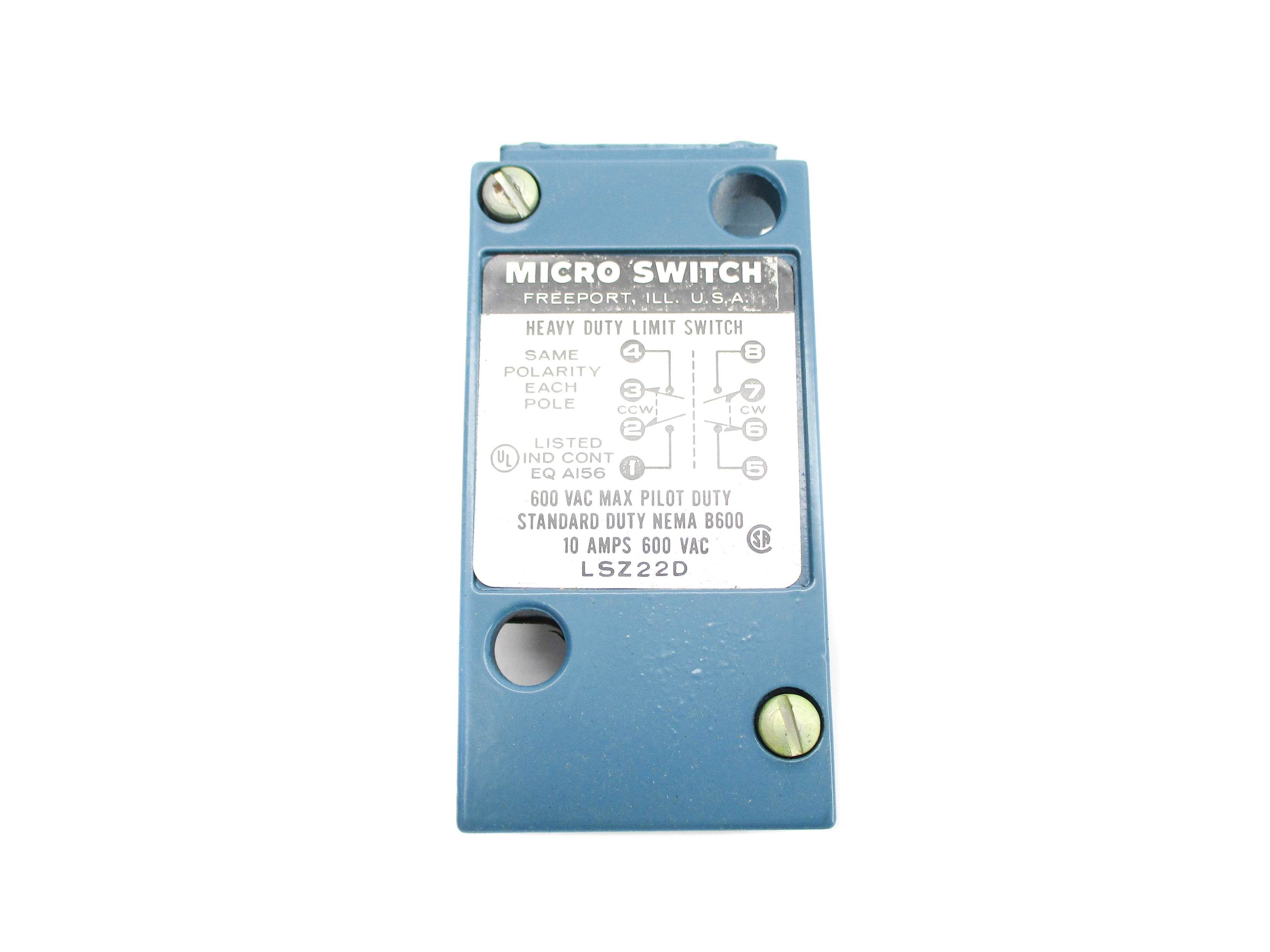 MICRO SWITCH LSZ22D 600VAC 10A NSNP