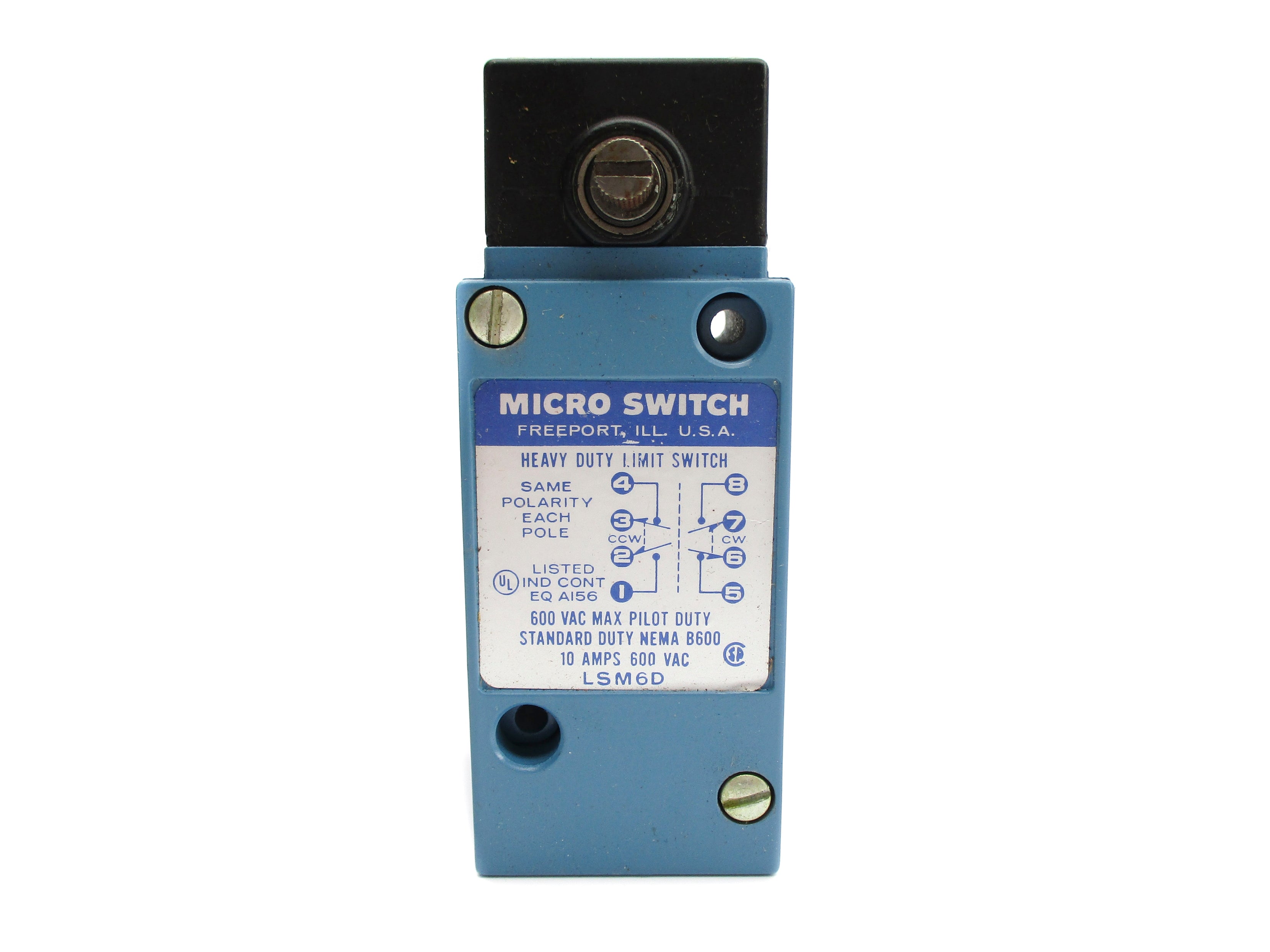 MICRO SWITCH LSM6D 600VAC 10A NSNP