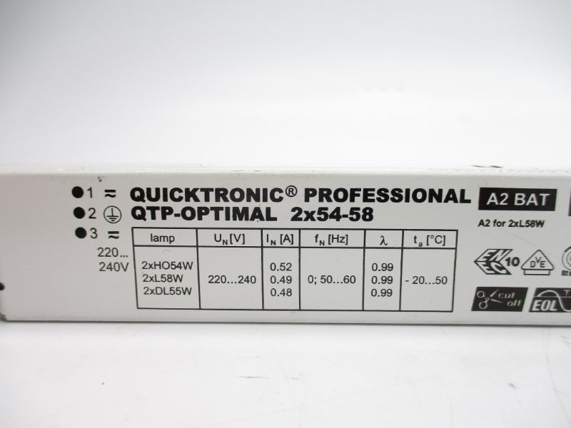 OSRAM QTP-OPTIMAL2X54-58 220-240V NSNP