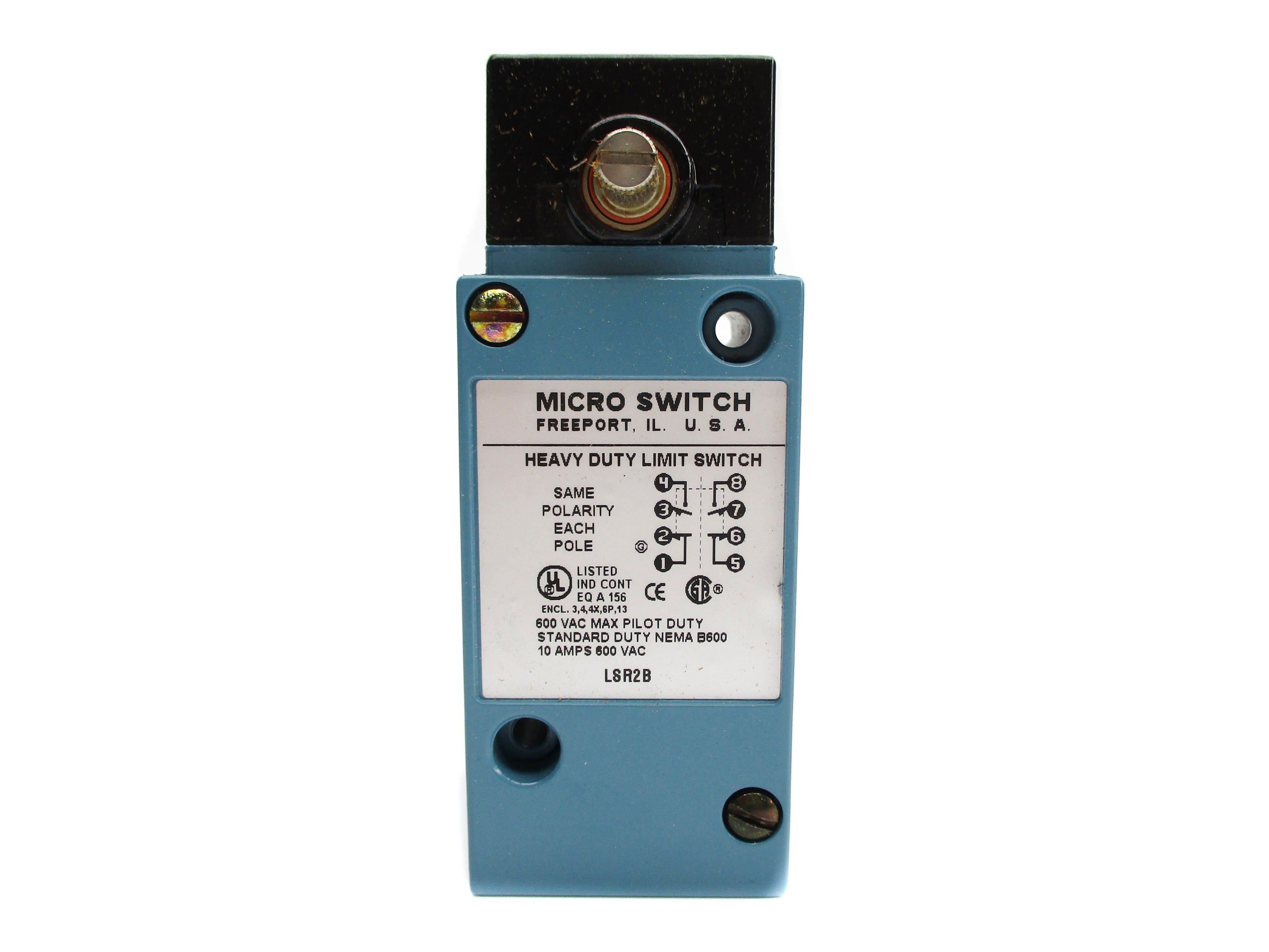 MICRO SWITCH LSR2B 600VAC 10A NSNP