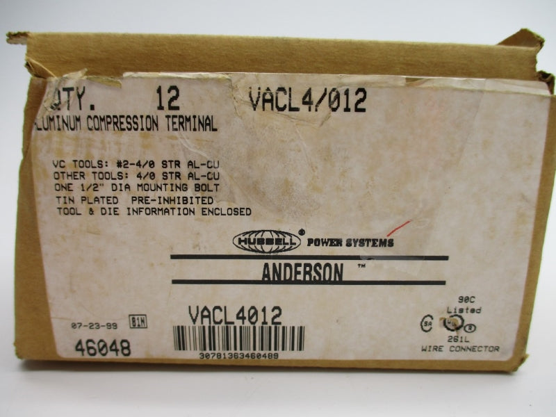 ANDERSON VACL4/012 (PKG OF 12) NSMP