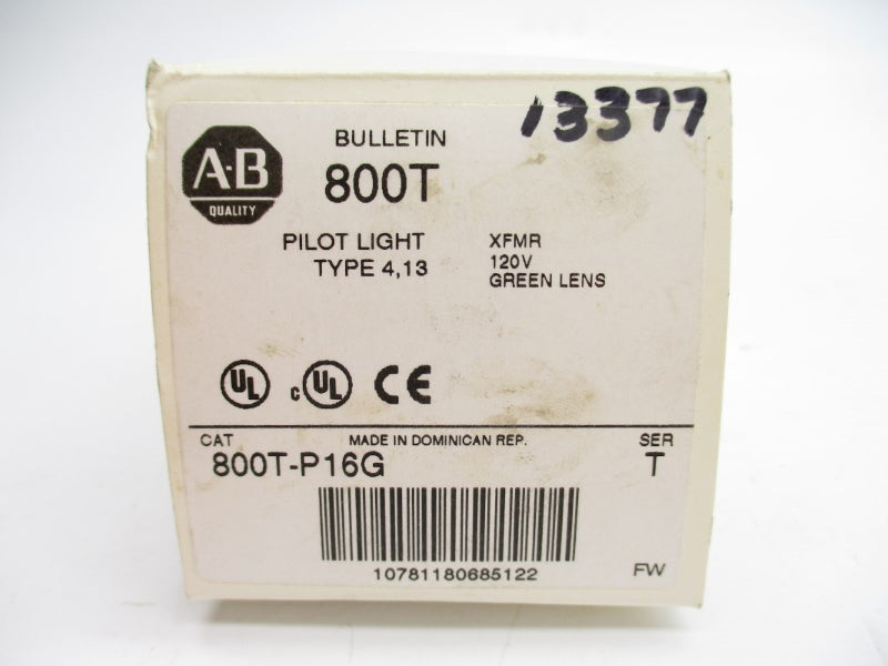 ALLEN BRADLEY 800T-P16G SER. T 120V (WH) NSMP