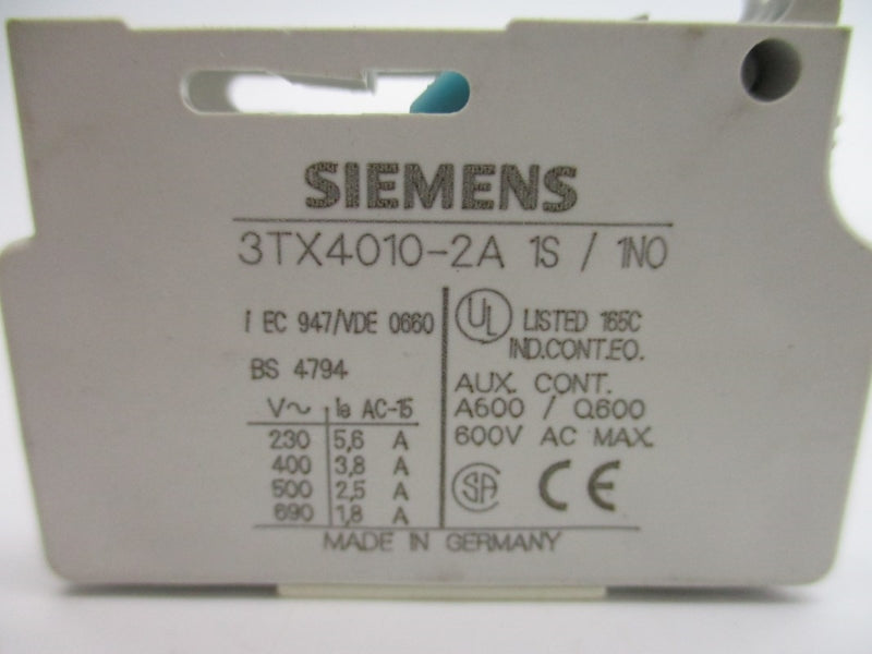 SIEMENS 3TX4010-2A 690V 1.8A NSNP