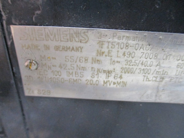 SIEMENS 1FT5108-0AC71-2-Z W/ ALPHA SPS180-MX1-3/S0 384V 32.5/40.0A REMAN