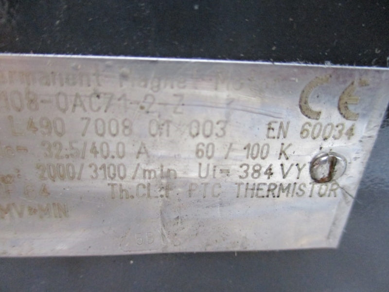SIEMENS 1FT5108-0AC71-2-Z W/ ALPHA SPS180-MX1-3/S0 384V 32.5/40.0A REMAN