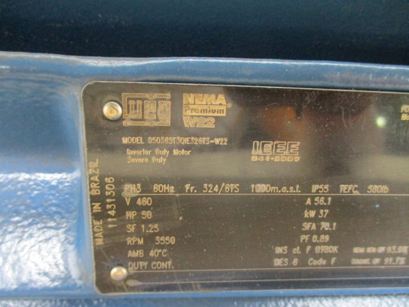 WEG 05036ST3QTIE326TS-W22 460V 56.1A NSMP
