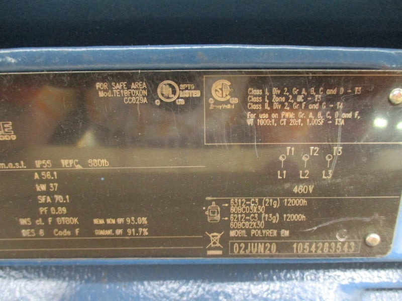 WEG 05036ST3QTIE326TS-W22 460V 56.1A NSMP