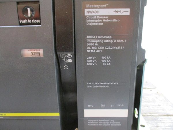 SCHNEIDER ELECTRIC NW40H YL3KKX44A9SXXXXXXA 480V 4000A NSNP