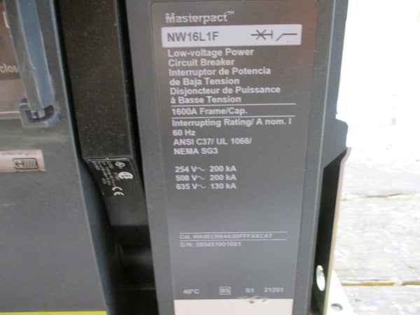 SCHNEIDER ELECTRIC NW16L1F WA9ECR64A3DFFFXXCAT 635V 1600A NSNP