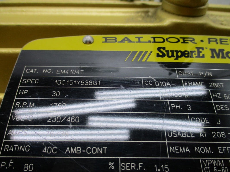 BALDOR EM4104T 230/460V 76/38A NSNP