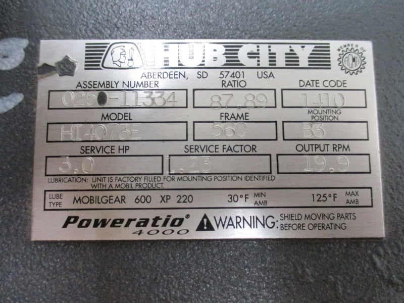 HUB CITY 0250-11334 HI4073E NSNP