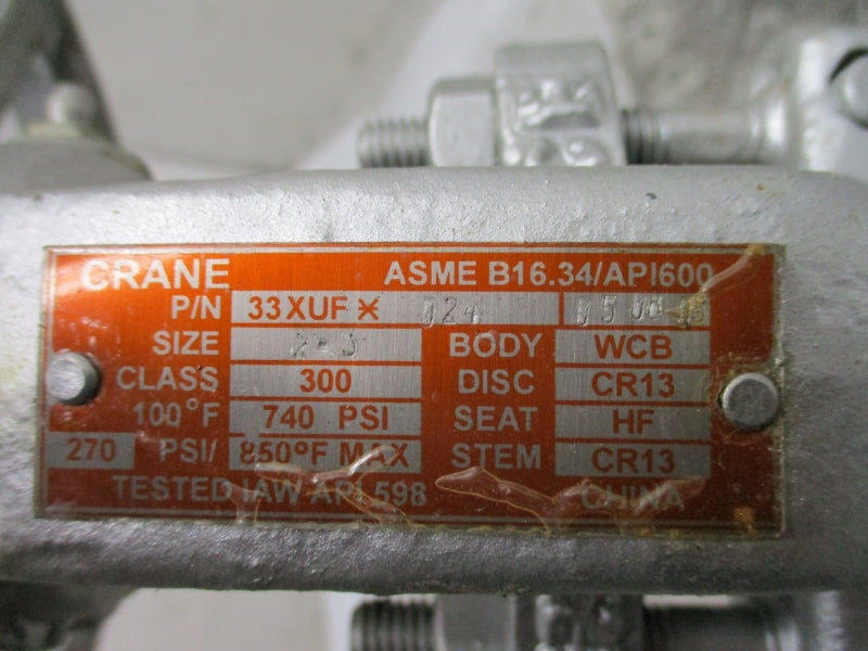 CRANE 33XUF*024 740PSI 850'F 2-1/2" NSNP