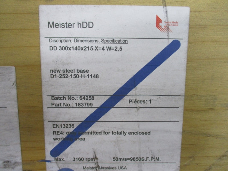 MEISTER HDD D1-252-150-H-1148 183799 NSMP