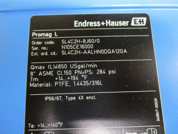 ENDRESS+HAUSER 5L4C2H-8J60/0 284PSI NSMP