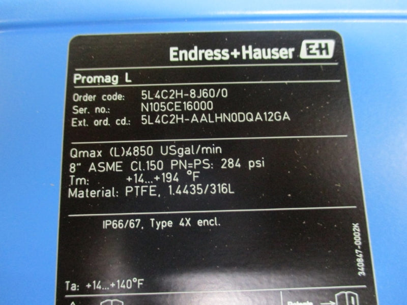 ENDRESS+HAUSER 5L4C2H-8J60/0 284PSI NSMP
