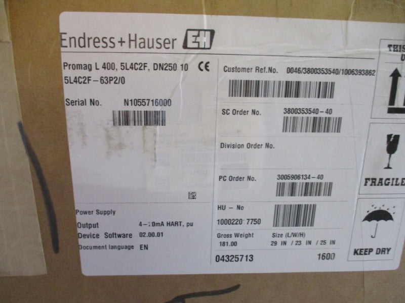 ENDRESS+HAUSER 5L4C2F-63P2/0 NSMP