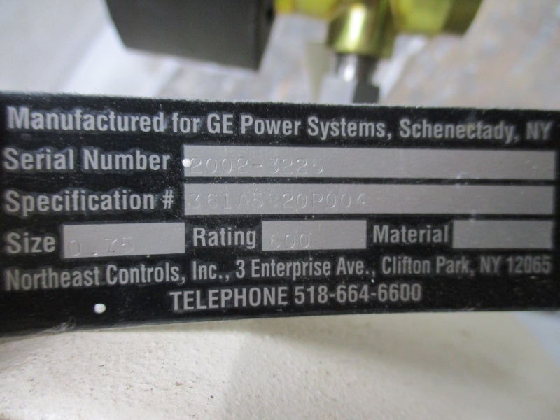 EL-O-MATIC GE POWER SYSTEMS ESA350-4/A 361A5820P004 120PSI 0.75" NSNP