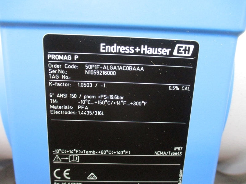 ENDRESS+HAUSER 50P1F-ALGA1AC0BAAA 85-260VAC 6" NSMP