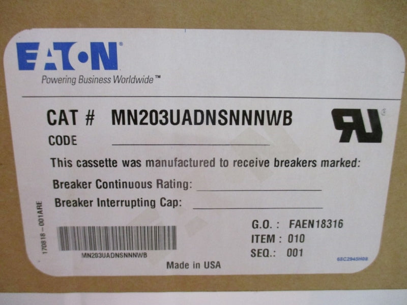 EATON MDSC 1600 1600 AMPS IN MN203UADNSNNNWB 635VAC 1600A NSMP