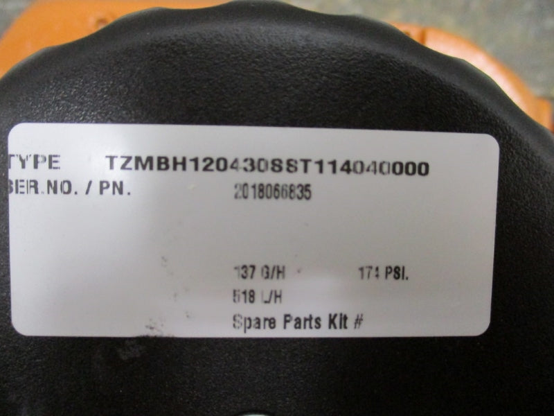 PROMINENT FLUID CONTROLS TZMBH120430SST114040000 174PSI NSNP
