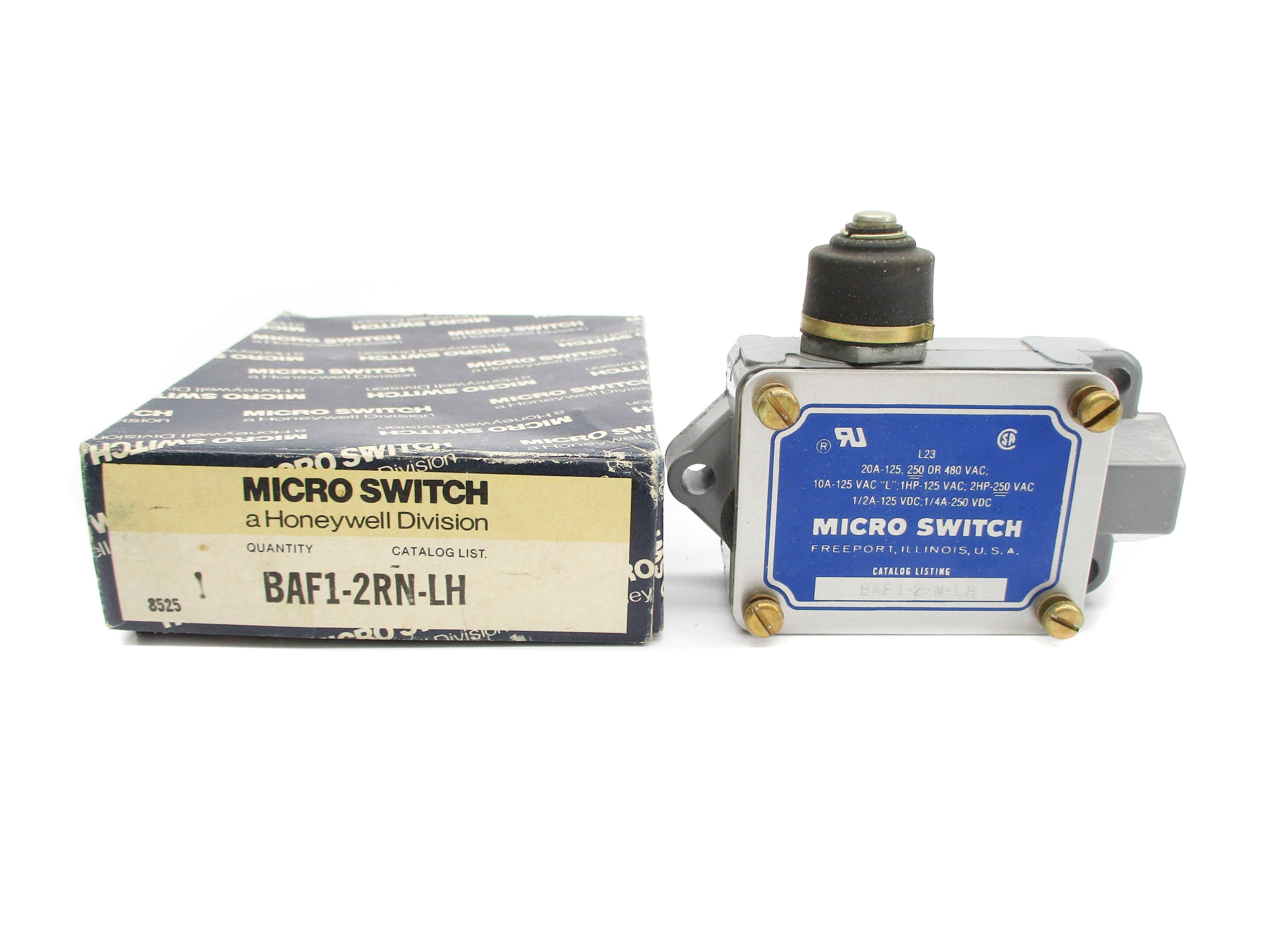 MICRO SWITCH BAF1-2RN-LH 480VAC 20A (GREY) NSMP