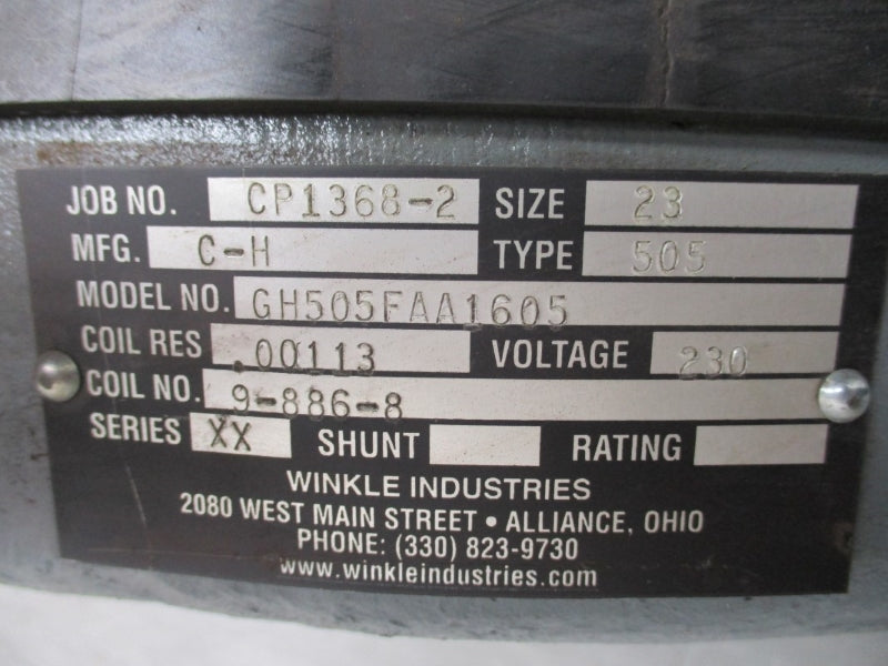 CUTLER HAMMER GH505FAA1605 BRAKE COIL 9-886-8 505 230V 23" NSNP