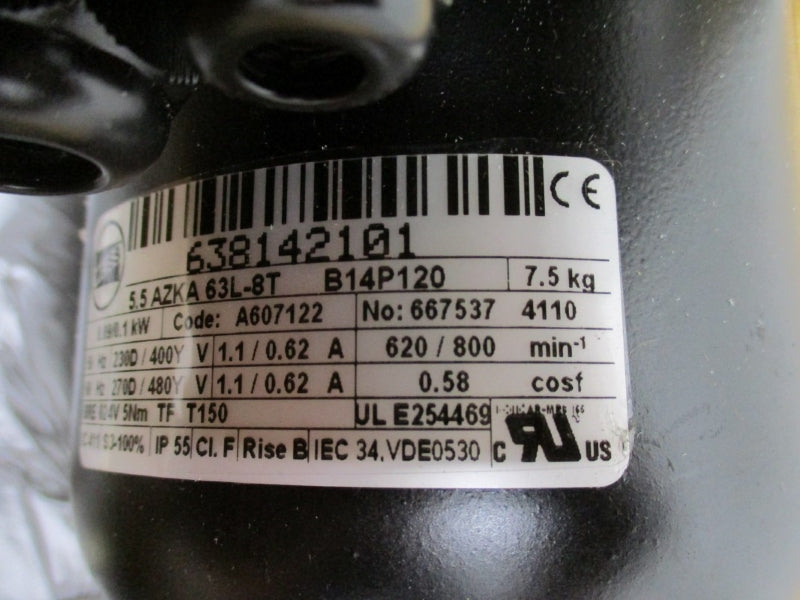 WEISS TC220 638142101 5.5AZKA63L-8T 230/400V 1.1/0.62A NSMP