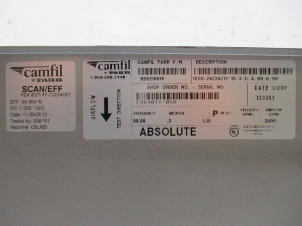 CAMFIL FARR 855210016 12XH-24Z24Z12-1D-3-C-A-00-0/00 NSNP