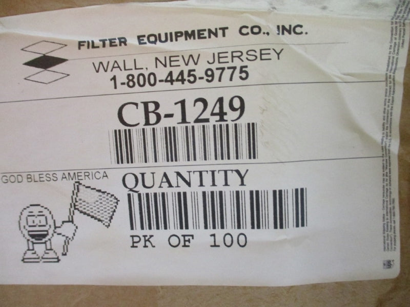 FILTER EQUIPMENT CB-1249 (PKG OF 100) NSMP