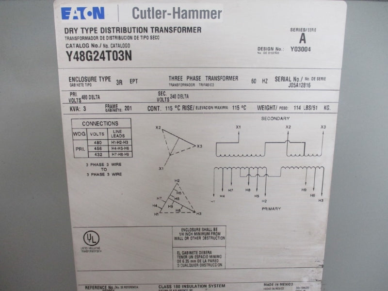 EATON Y48G24T03N SER. A 480V NSNP