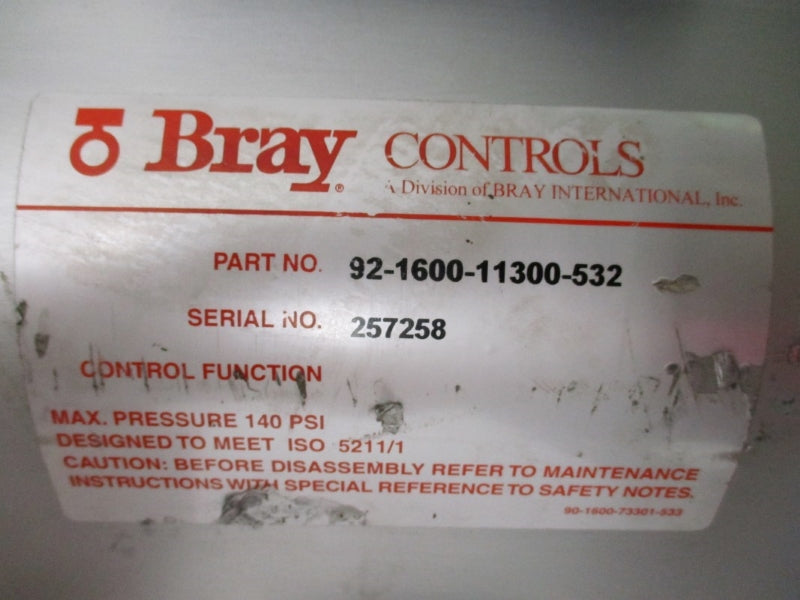 BRAY CONTROLS 92-1600-11300-532 A395PTFE VP700-Z 40VDC .025A 150PSI NSNP