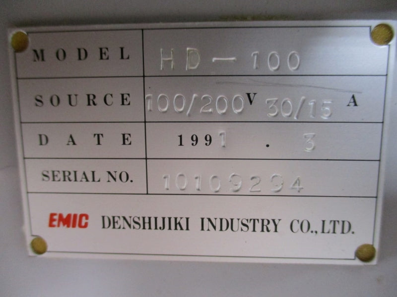 DENSHIJIKI EMIC HD-100 AFCO TMS-0043 100/200V 30/15A NSNP