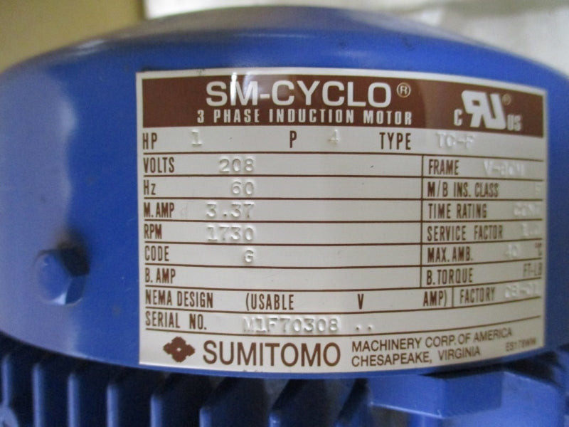 SUMITOMO CNHM1-6085-11 TC-F 208V 3.37A NSMP