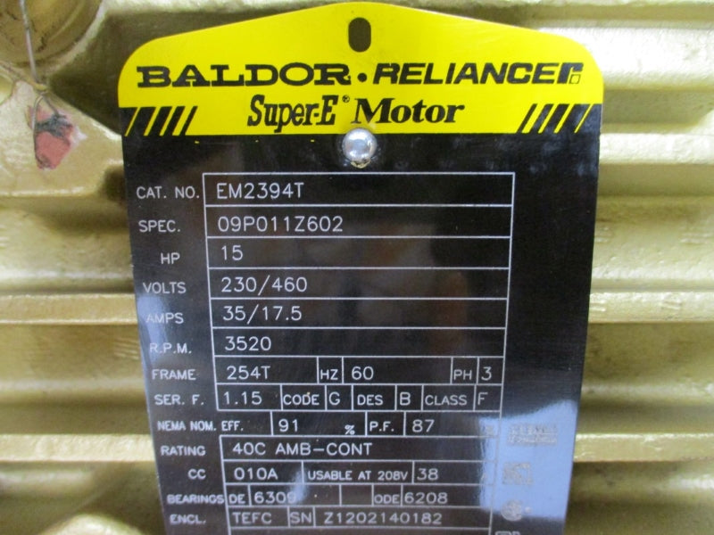 BALDOR EM2394T 230/460V 35/17.5A NSMP