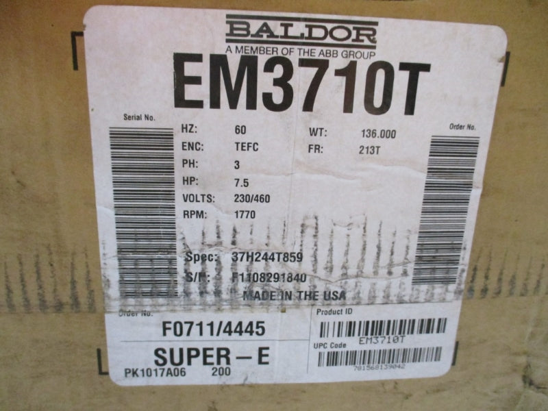BALDOR EM3710T 230/460V 18.8/9.4A NSMP