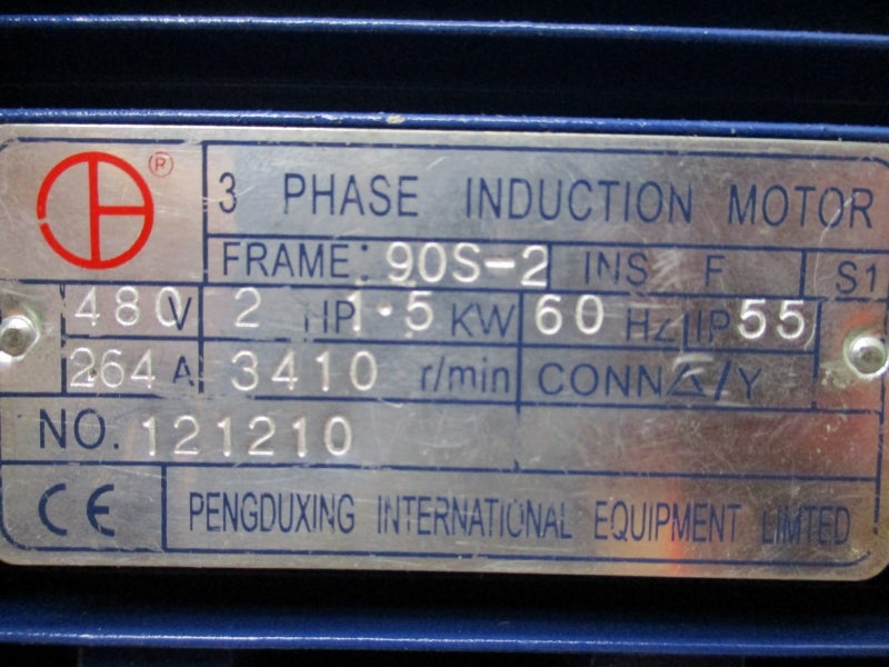 PENGDUXING INTERNATIONAL 90S-2 121210 W/ CY200G6-A 480V 2.64A NSNP